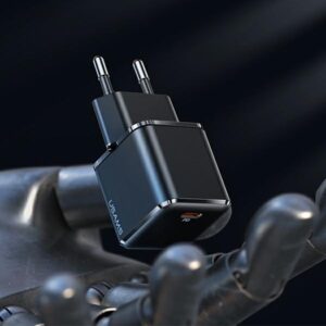 USAMS Laidinis įkroviklis 1xUSB-C T45 mini 30W (only head) PD3.0 Fast Charging juodos spalvos CC148TC01 (US-CC14) - Image 4