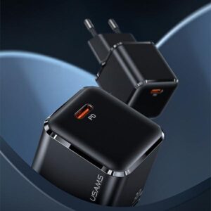 USAMS Laidinis įkroviklis 1xUSB-C T45 mini 30W (only head) PD3.0 Fast Charging juodos spalvos CC148TC01 (US-CC14) - Image 6