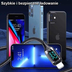 USAMS Braided Kabelis U78 USB-C į Lightning LED 1.2m 20W PD Fast Charge white SJ545USB02 (US-SJ) - Image 3