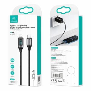 USAMS Braided Kabelis U78 USB-C į Lightning LED 1.2m 20W PD Fast Charge white SJ545USB02 (US-SJ) - Image 7