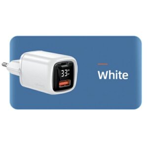 USAMS Laidinis įkroviklis 1xUSB-C + 1xUSB T46 33W (only head) PD3.0 + QC3.0 Fast Charging baltos spalvos CC152TC02 - Image 2