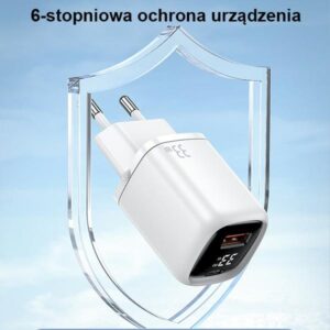 USAMS Laidinis įkroviklis 1xUSB-C + 1xUSB T46 33W (only head) PD3.0 + QC3.0 Fast Charging baltos spalvos CC152TC02 - Image 6