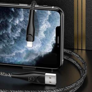 USAMS Braided U41 Lightning 1m 2A red SJ391USB02 (US-SJ391) Fast Charge - Image 2