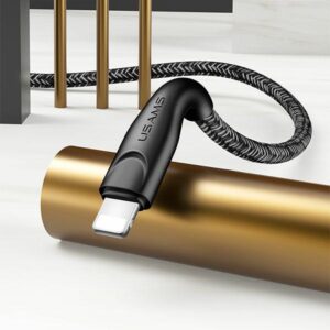 USAMS Braided U41 Lightning 1m 2A red SJ391USB02 (US-SJ391) Fast Charge - Image 3