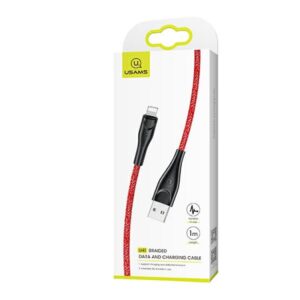 USAMS Braided U41 Lightning 1m 2A red SJ391USB02 (US-SJ391) Fast Charge - Image 7
