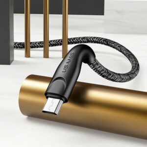 USAMS braided kabelis U41 microUSB 1m 2A red SJ393USB02 (US-SJ393) Fast Charge - Image 4