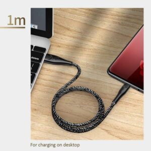 USAMS braided kabelis U41 microUSB 1m 2A red SJ393USB02 (US-SJ393) Fast Charge - Image 6