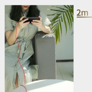 USAMS braided kabelis U41 microUSB 2m 2A red SJ396USB02 (US-SJ396) Fast Charge - Image 6