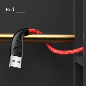 USAMS braided kabelis U41 microUSB 2m 2A red SJ396USB02 (US-SJ396) Fast Charge - Image 7