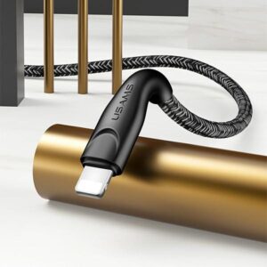 USAMS braided kabelis U41 lightning 3m 2A red SJ397USB02 (US-SJ397) Fast Charge - Image 4
