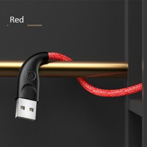 USAMS braided kabelis U41 lightning 3m 2A red SJ397USB02 (US-SJ397) Fast Charge - Image 7