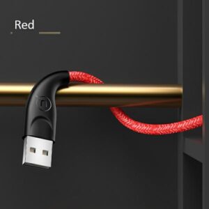 USAMS braided kabelis U41 microUSB 3m 2A red SJ399USB02 (US-SJ399) Fast Charge - Image 7