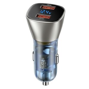 USAMS automobilinis įkroviklis C29 45W 2xUSB-A Fast Charge light gold CC154CC01 (US-CC154) - Image 1