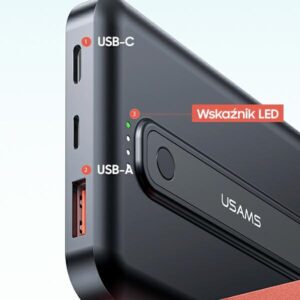 USAMS power bank PB64 10000mAh 20W QC3.0+PD magnetic wireless Fast Charge black 10KCD17301 (US-CD173 - Image 6