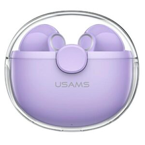 USAMS Bluetooth 5.1 TWS BU Series belaidės ausinės violetinės spalvos BHUBU02 - Image 1