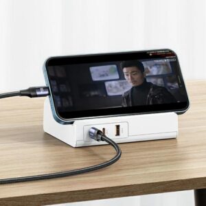 USAMS power strip 65W Super Si Fast Charging USB extension socket EU baltos spalvos CC160TC01 (US-CC160) - Image 6