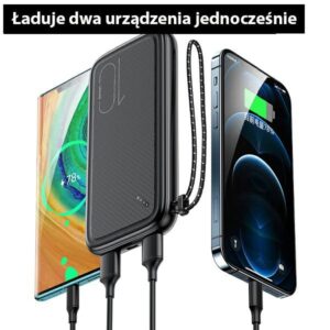 USAMS power bank PB56 10000mAh 2xUSB/USB-C/MicroUSB Fast Charge white 10KCD15002 (US-CD150) - Image 4