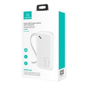 USAMS power bank PB56 10000mAh 2xUSB/USB-C/MicroUSB Fast Charge white 10KCD15002 (US-CD150) - Image 8