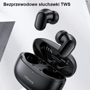 USAMS Bluetooth 5.1 TWS BH Series belaidės ausinės raudonos spalvos BHUBH03 - Image 2