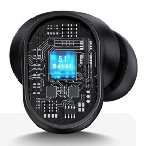 USAMS Bluetooth 5.1 TWS BH Series belaidės ausinės raudonos spalvos BHUBH03 - Image 9