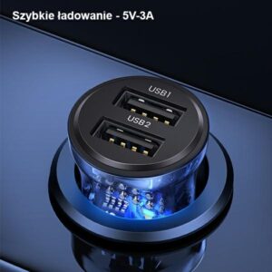 USAMS automobilinis įkroviklis C31 3A 2xUSB-A Fast Charge black CC162CC01 (US-CC162) - Image 7