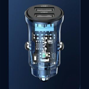USAMS automobilinis įkroviklis C31 3A 2xUSB-A Fast Charge blue CC162CC02 (US-CC162) - Image 10