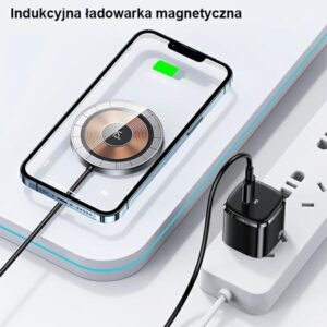 USAMS magnetic Belaidis įkroviklis 15W aluminium juodos spalvos CD183CDX01 - Image 2