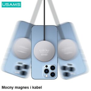 USAMS magnetic Belaidis įkroviklis 15W aluminium juodos spalvos CD183CDX01 - Image 4