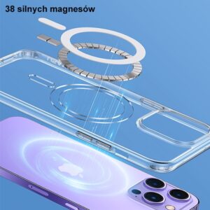 USAMS Ice Magnet dėklas Apple iPhone 14 Plus 15 Plus 6.7" skaidrus IP14MBC01 (US-BH801) - Image 3
