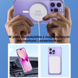 USAMS Ice Magnet dėklas Apple iPhone 14 Plus 15 Plus 6.7" skaidrus IP14MBC01 (US-BH801) - Image 4