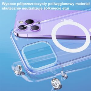 USAMS Ice Magnet dėklas Apple iPhone 14 Plus 15 Plus 6.7" skaidrus IP14MBC01 (US-BH801) - Image 6