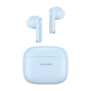 USAMS Bluetooth 5.3 TWS US14 Series dual mic belaidės ausinės mėlynos spalvos BHUUS03 - Image 1