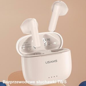 USAMS Bluetooth 5.3 TWS US14 Series dual mic belaidės ausinės mėlynos spalvos BHUUS03 - Image 3