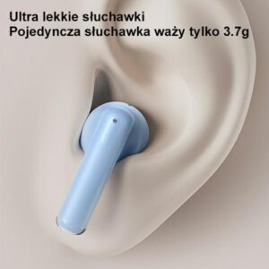 USAMS Bluetooth 5.3 TWS US14 Series dual mic belaidės ausinės mėlynos spalvos BHUUS03 - Image 9