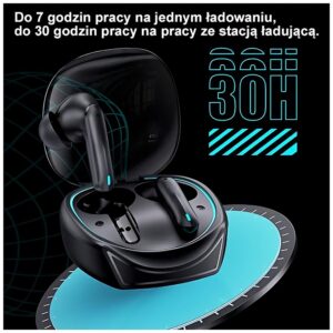 USAMS Bluetooth 5.3 TWS ENC XJ13 Series gaming ausinės wireless juodos spalvos BHUXJ01 (US-XJ13) - Image 8