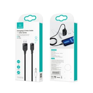USAMS lightning kabelis 2.4A 1.2m Fast Charging Lithe Series juodos spalvos SJ565USB01 (US-SJ565) - Image 9
