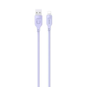 USAMS lightning kabelis 2.4A 1.2m Fast Charging Lithe Series purple SJ565USB03 (US-SJ565) - Image 1