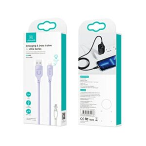 USAMS lightning kabelis 2.4A 1.2m Fast Charging Lithe Series purple SJ565USB03 (US-SJ565) - Image 9