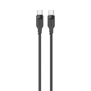 USAMS kabelis USB-C į USB-C 100W 1.2m Port Display Fast Charging Lithe Series juodos spalvos SJ567USB01
