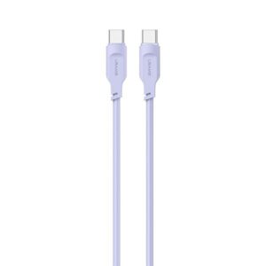 USAMS kabelis USB-C į USB-C 100W 1.2m Port Display Fast Charging Lithe Series violetinės spalvos SJ567USB03