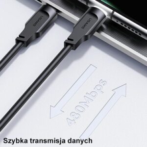 USAMS kabelis USB-C į USB-C 100W 1.2m Port Display Fast Charging Lithe Series violetinės spalvos SJ567USB03 - Image 7