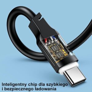 USAMS kabelis USB-C į USB-C 100W 1.2m Port Display Fast Charging Lithe Series violetinės spalvos SJ567USB03 - Image 8