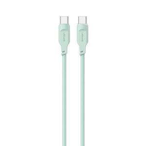 USAMS kabelis USB-C į USB-C 100W 1.2m Port Display Fast Charging Lithe Series žalios spalvos SJ567USB04