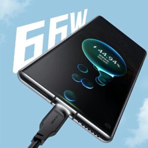 USAMS kabelis USB-C 6A 1.2m Port Display Fast Charging Lithe Series violetinės spalvos SJ568USB03 (US-SJ568) - Image 4