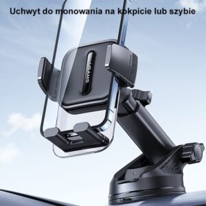 USAMS holder for dashboard/windshield juodos spalvos ZJ072ZJ01 (US-ZJ072) - Image 2