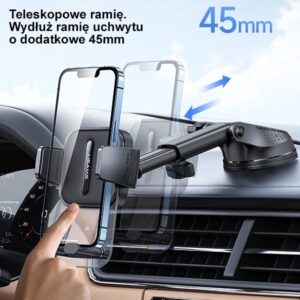 USAMS holder for dashboard/windshield juodos spalvos ZJ072ZJ01 (US-ZJ072) - Image 4