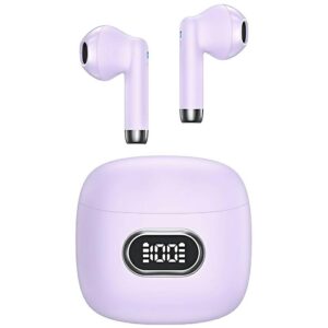 USAMS Bluetooth 5.3 TWS IA II Series belaidės ausinės violetinės spalvos BHUIAII03 (USAMS-IAII15) - Image 1