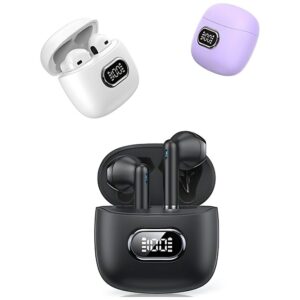 USAMS Bluetooth 5.3 TWS IA II Series belaidės ausinės violetinės spalvos BHUIAII03 (USAMS-IAII15) - Image 2