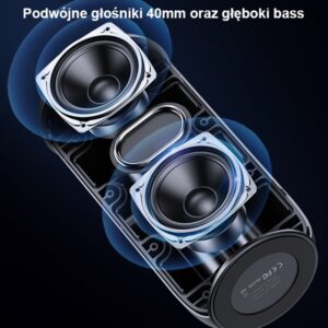 USAMS YC Series Bluetooth 5.0 10W waterproof wireless kolonėlė with lanyard juodos spalvos YC01 - Image 2
