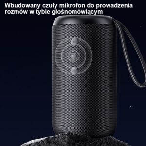 USAMS YC Series Bluetooth 5.0 10W waterproof wireless kolonėlė with lanyard juodos spalvos YC01 - Image 5